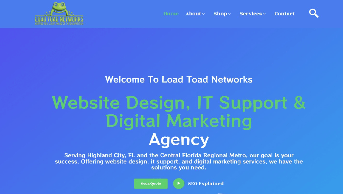 Load Toad Networks - Website Design | IT Support | Digital Marketing | Website Hosting